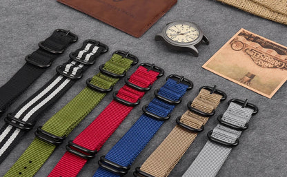 2024 TPW Field Watch Easy Reading Fabric Strap 24 Hours Display Quartz Movement