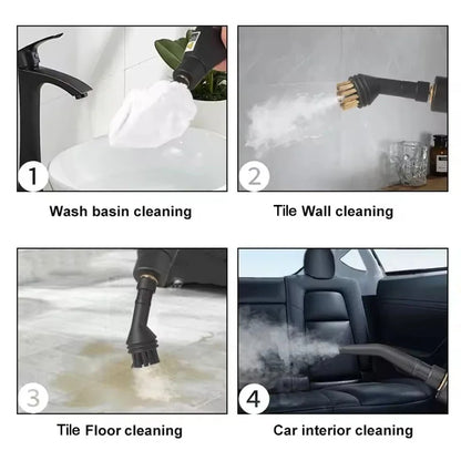 Portable Handheld Steam Cleaner High Temperature Pressurized Steam Cleaning Machine With Brush Heads For Kitchen Car