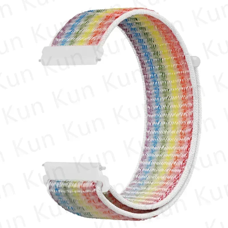 Nylon loop strap For Amazfit bip 6-5-3/u/S/pro Sport 20mm/22mm Bracelet for Amazfit GTS 4/3/2/2e/4 Mini/GTR 4/3/3 Pro/2/2e band