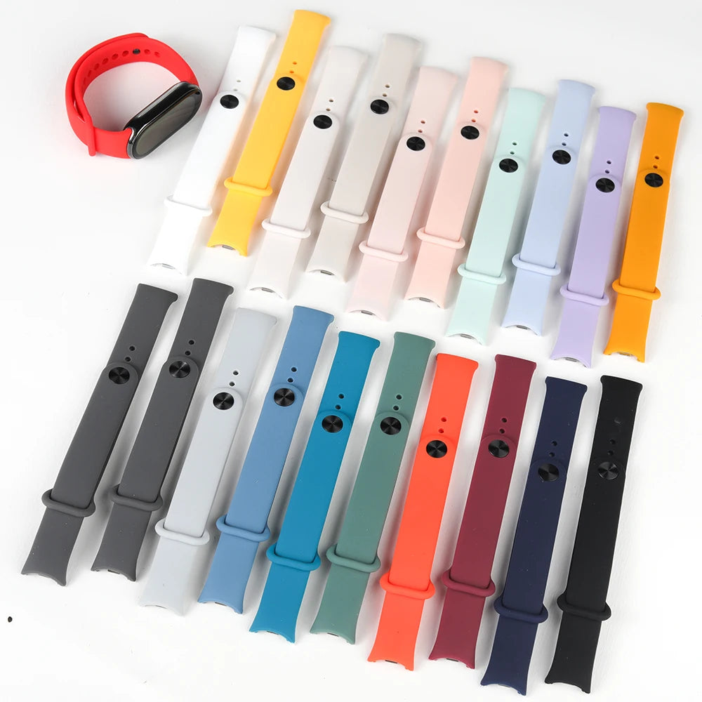 Silicone Strap For Xiaomi Smart Band 10 9 8 Sport Rubber Bracelet pulseira Correas Xiaomi mi Smart Band 10 9 8 NFC Accessories