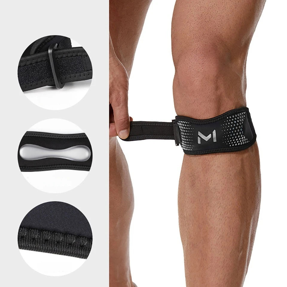 GTUBIKE 1PC Patella Knee Strap Adjustable Knee Brace Patellar Tendon Stabilizer Support Band for Soccer Basketball Running Jumpe