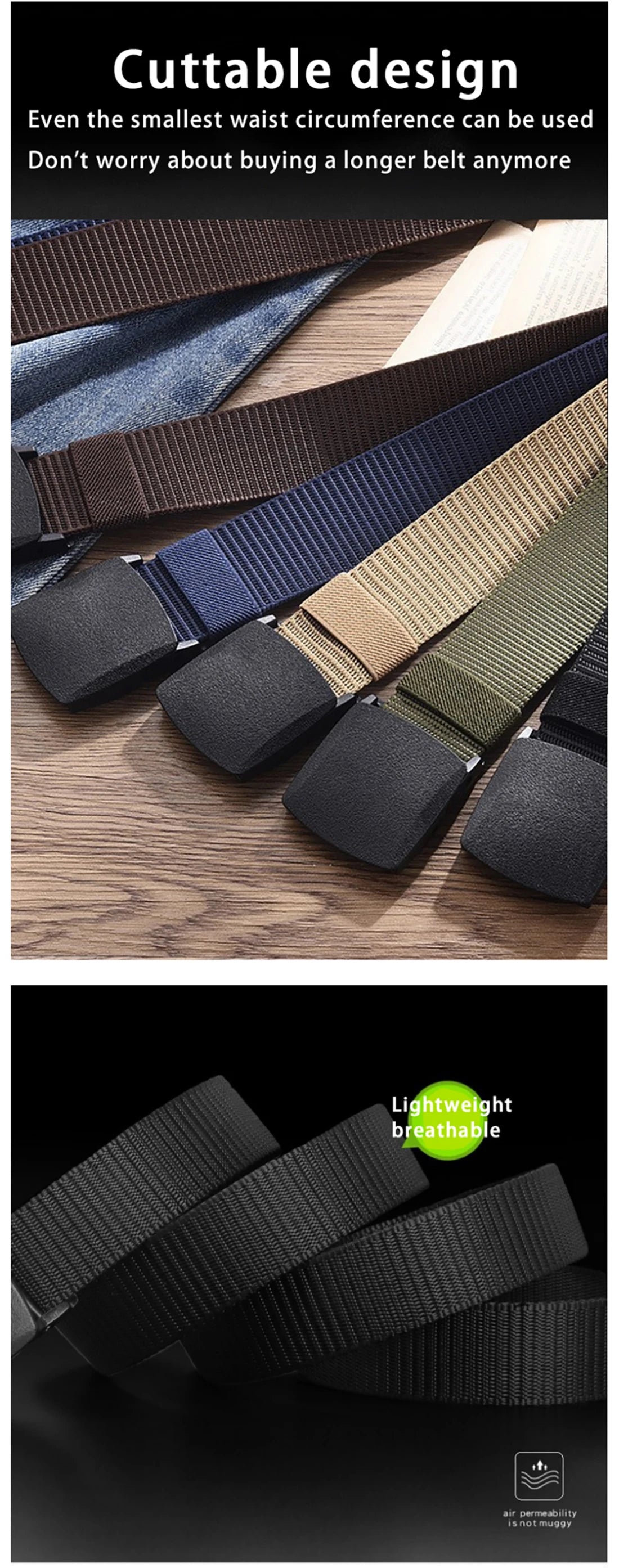 None metallic breathable waistband