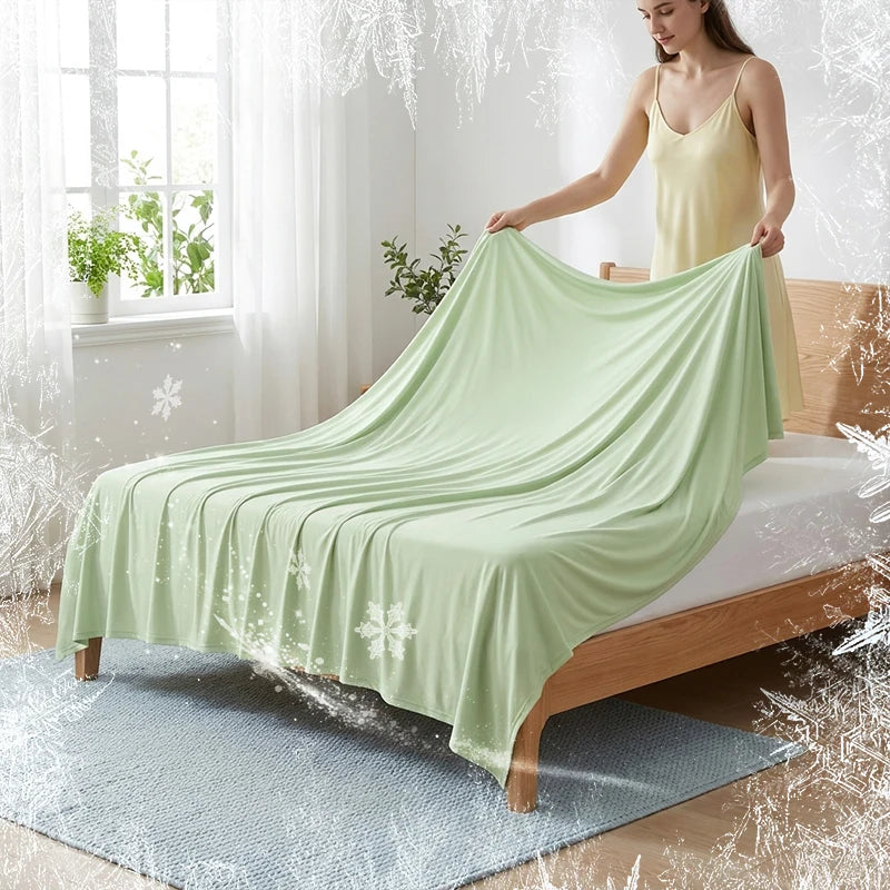 Summer Bed Sheet Ice Silk Cooling Sheet Air Conditioning Quilt Skin-friendly Light And Thin Breathable Quilt For Home Office