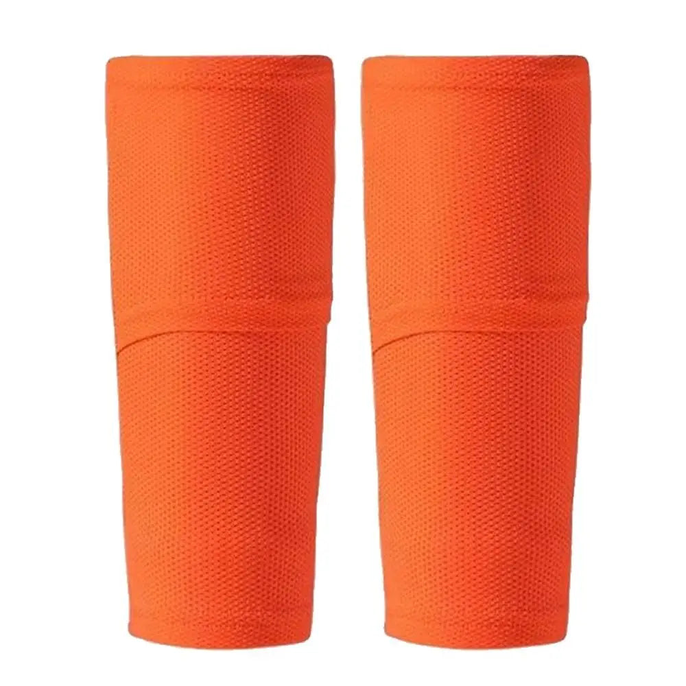 1Pair Soccer Shin Guard Football Crashproof Calf Protector Nylon Leg Sleeves Sock Shin Protector with Pocket Training Protection