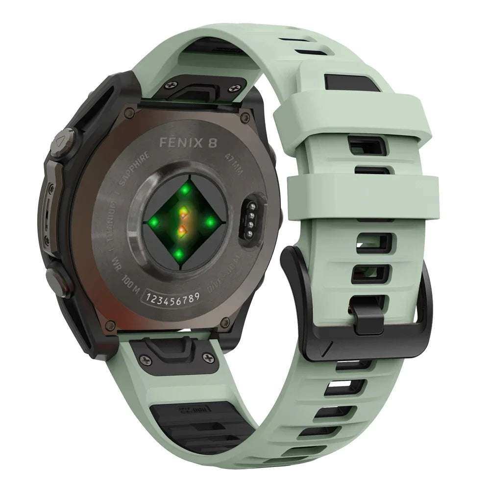1:1 Fenix8 Watch Band For Garmin Fenix 8 Pro 47mm 51mm E 7 7X 6 6X 5 5X/Epix Pro/Enduro 3/970 QuickFit 22mm 26mm Silicone Strap