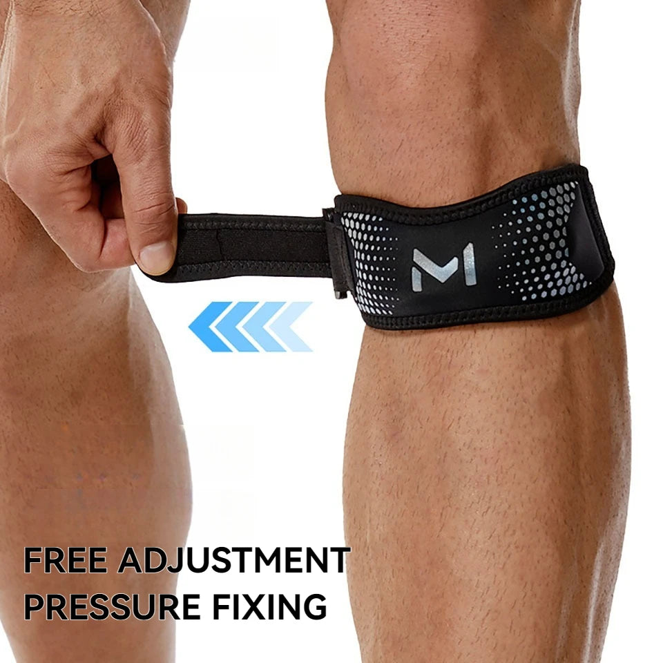 GTUBIKE 1PC Patella Knee Strap Adjustable Knee Brace Patellar Tendon Stabilizer Support Band for Soccer Basketball Running Jumpe