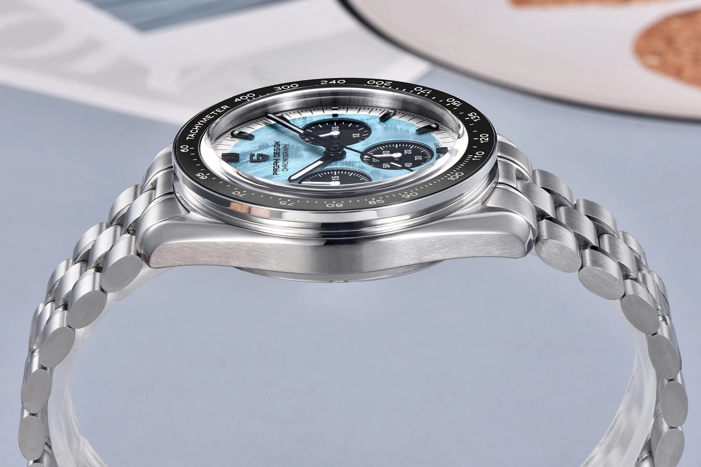 PAGANI DESIGN 2026 New Moon Men's Watches Luxury Quartz Watch For Men VK63 Chronograph AR Sapphire Mirror Ceramic Bezel Luminous