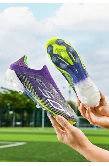 New Men Soccer Shoes Non-Slip Indoor Futsal Football Boots Match Grass Cleats High-quality Sneakers Hot-selling High-top Outdoor