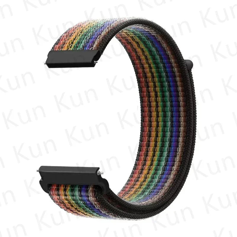 Nylon loop strap For Amazfit bip 6-5-3/u/S/pro Sport 20mm/22mm Bracelet for Amazfit GTS 4/3/2/2e/4 Mini/GTR 4/3/3 Pro/2/2e band