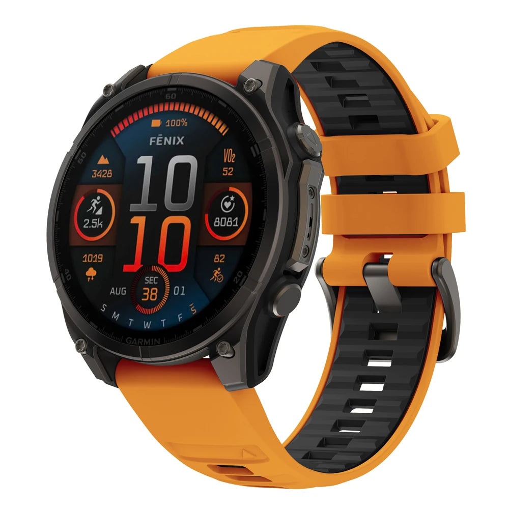 1:1 Fenix8 Watch Band For Garmin Fenix 8 Pro 47mm 51mm E 7 7X 6 6X 5 5X/Epix Pro/Enduro 3/970 QuickFit 22mm 26mm Silicone Strap