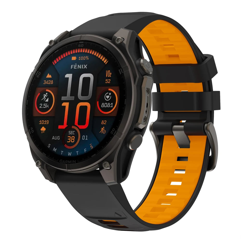 1:1 Fenix8 Watch Band For Garmin Fenix 8 Pro 47mm 51mm E 7 7X 6 6X 5 5X/Epix Pro/Enduro 3/970 QuickFit 22mm 26mm Silicone Strap