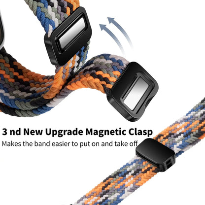 Braided Strap For Apple Watch Band 44mm 40mm 45mm 49mm 41mm 38 buckle Bracelet iWatch Series se 7 3 6 8 9 Ultra 2 Magnetic Band