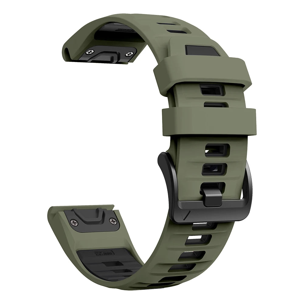 1:1 Fenix8 Watch Band For Garmin Fenix 8 Pro 47mm 51mm E 7 7X 6 6X 5 5X/Epix Pro/Enduro 3/970 QuickFit 22mm 26mm Silicone Strap