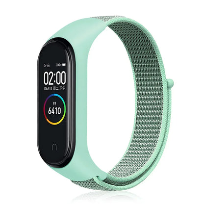 Nylon loop Mi band 4 5 6 Strap Replacement Soft Adjustable Wrist Watchband Pulsera correa For Xiaomi Mi band 3 4 5 6 7 Bracelet