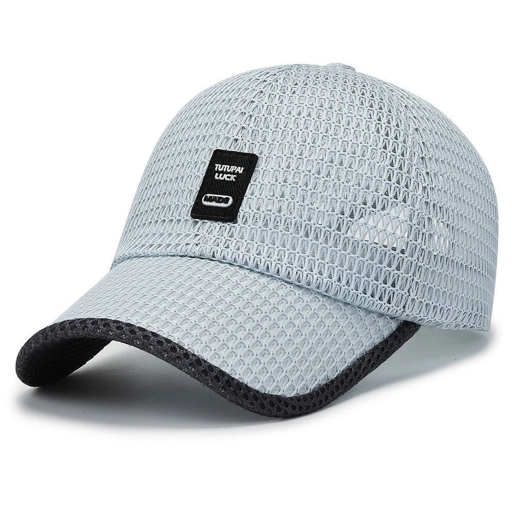 Summer Men'S Hats Summer Hat Men'S Sun Hat Outdoor Quick-Drying Mesh Cap Breathable Duck Tongue Cap Large Brim Baseball Cap