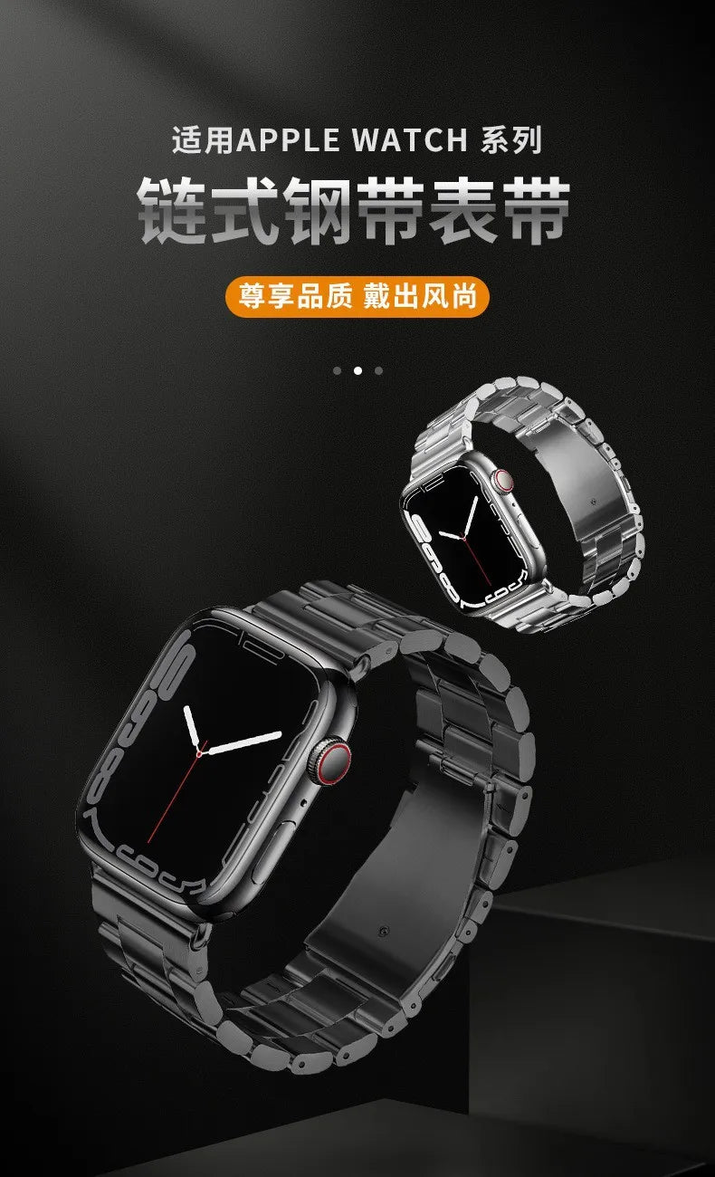 Metal Strap For Apple Watch Ultra 49mm 9 8 7 45mm 41mm Stainless Steel Bracelet For iWatch 6 5 SE 3 44mm 42mm 40mm 38mm S10 42mm