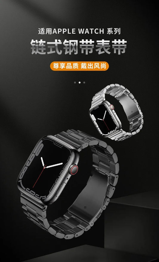 Metal Strap For Apple Watch Ultra 49mm 9 8 7 45mm 41mm Stainless Steel Bracelet For iWatch 6 5 SE 3 44mm 42mm 40mm 38mm S10 42mm