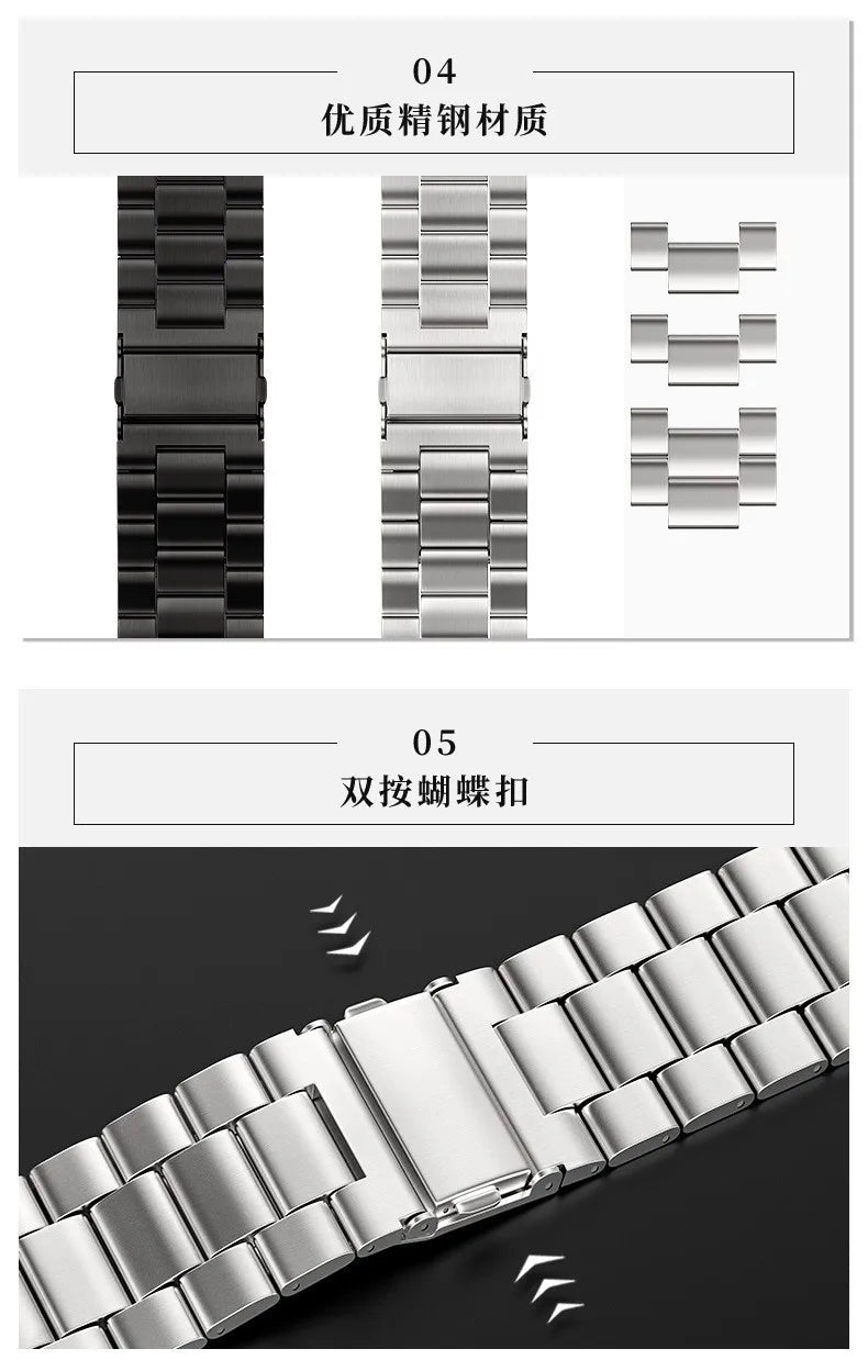 Metal Strap For Apple Watch Ultra 49mm 9 8 7 45mm 41mm Stainless Steel Bracelet For iWatch 6 5 SE 3 44mm 42mm 40mm 38mm S10 42mm