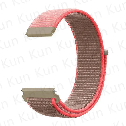 Nylon loop strap For Amazfit bip 6-5-3/u/S/pro Sport 20mm/22mm Bracelet for Amazfit GTS 4/3/2/2e/4 Mini/GTR 4/3/3 Pro/2/2e band