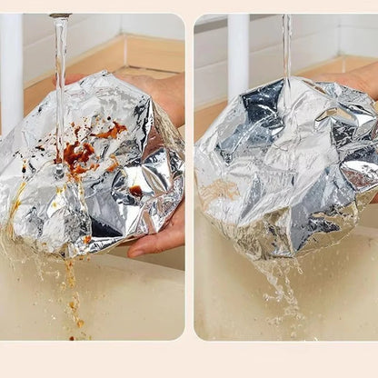 10-60pcs Reusable Aluminum Foil Bowl Cover Heat Insulation And Heat Preservation Food Grade Oven Takeaway Picnic