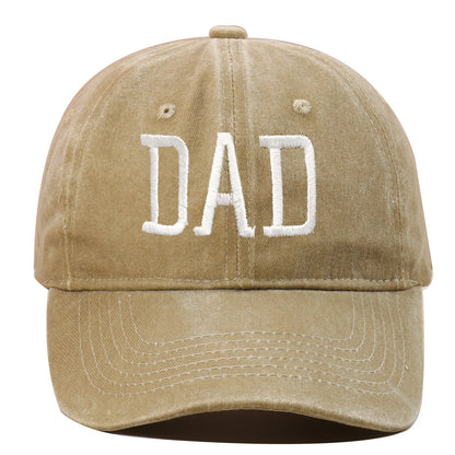 DAD MOM Embroidered Baseball Hat Retro Sports Casual Duck Tongue Hat Sun Hat