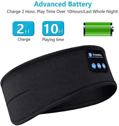 Sleep Mask Bluetooth Sleeping Headphones Headband Thin Soft Elastic Comfortable Wireless Music Headset Eye Mask For Side Sleeper