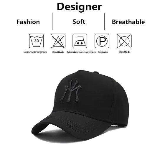 Unisex MY Letter Embroidery Snapback Baseball Caps Spring and Autumn Outdoor Adjustable Casual Hats Sunscreen Hat