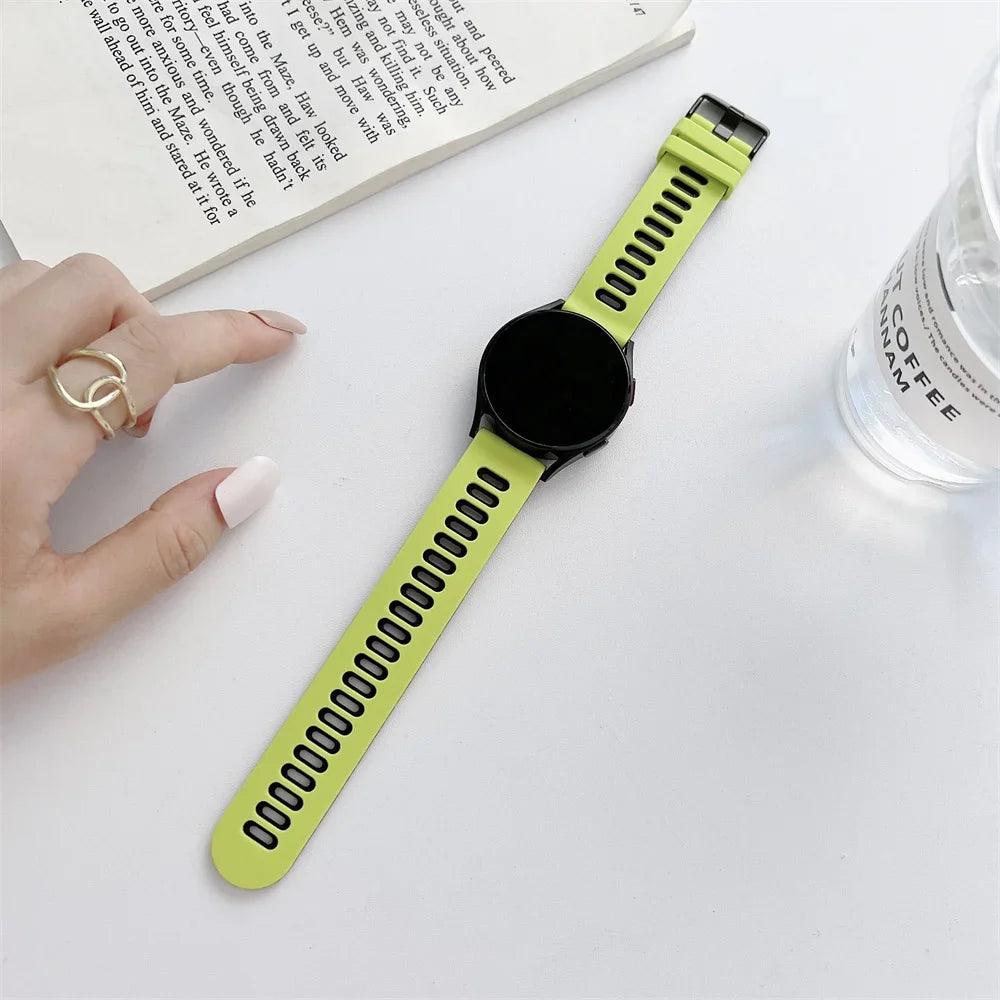 20mm 22mm Sport Strap For Samsung Galaxy Watch 7-FE-6-5-pro-4-Classic band 40mm 44mm silicone bracelet huawei watch GT 5/4/3/2