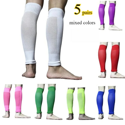 1/5 pair Soccer Shin Guard Covers,Shin Pads Socks Soccer Sock Sleeves Shin Pads Holders Shin Guard Sleeves for Kids Youth Adults