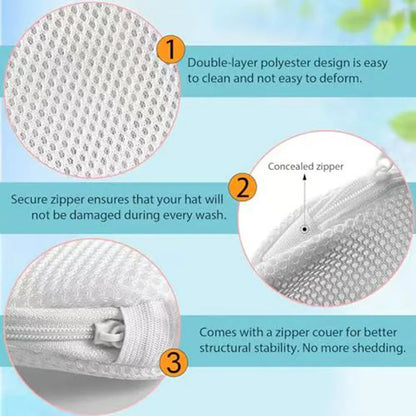 Portable Hat Washing Protection Bag – Anti-Deformation Mesh Cap Cleaner for Baseball Hats