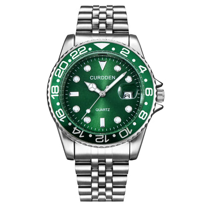 Original Design CURDDEN Brand Watches For Men Fashion Full Stainless Steel Golden Date Quartz Watch 시계 Erkek Kol Satleri Relogio