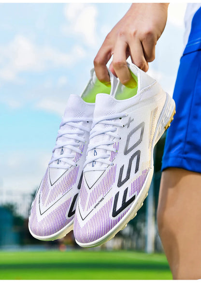 New Men Soccer Shoes Non-Slip Indoor Futsal Football Boots Match Grass Cleats High-quality Sneakers Hot-selling High-top Outdoor