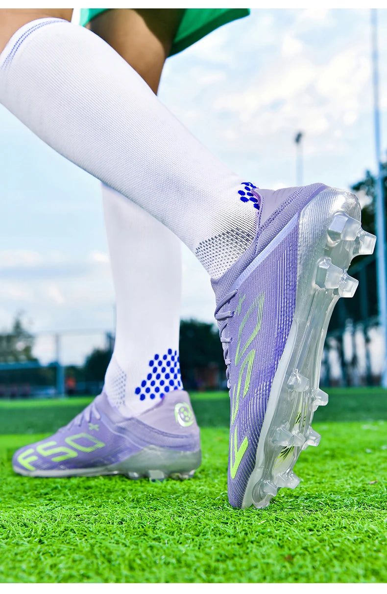New Men Soccer Shoes Non-Slip Indoor Futsal Football Boots Match Grass Cleats High-quality Sneakers Hot-selling High-top Outdoor
