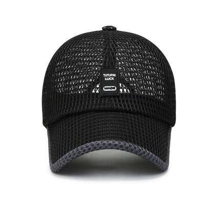 Summer Men'S Hats Summer Hat Men'S Sun Hat Outdoor Quick-Drying Mesh Cap Breathable Duck Tongue Cap Large Brim Baseball Cap