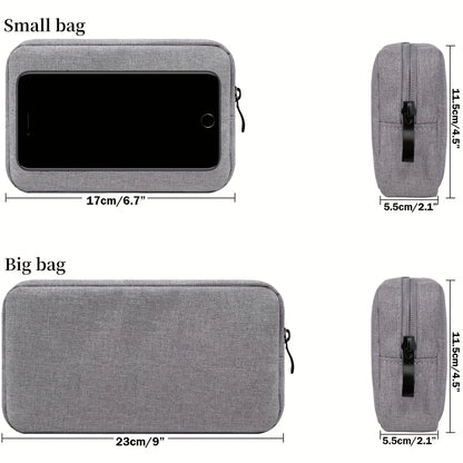 Waterproof Digital Accessories Storage Bag Large Capacity Portable Travel Carrying Organizer Bag for Mobile Phone USB Cable Band