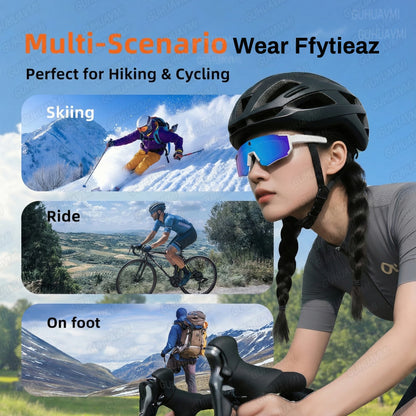 AI Smart Glasses with Camera 4K Video Recording Glasses Polarized Sports Sunglasses EIS Stabilization ual Mic Noise Canceling