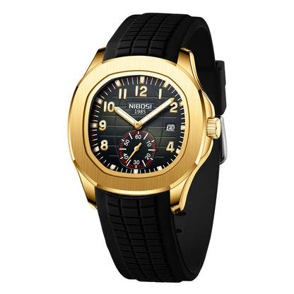 NIBOSI Sport Mens Watches Top Brand Luxury Auto Date Watch Men Waterproof Luminous AQUANAUT Quartz Watches for Men Reloj Hombre