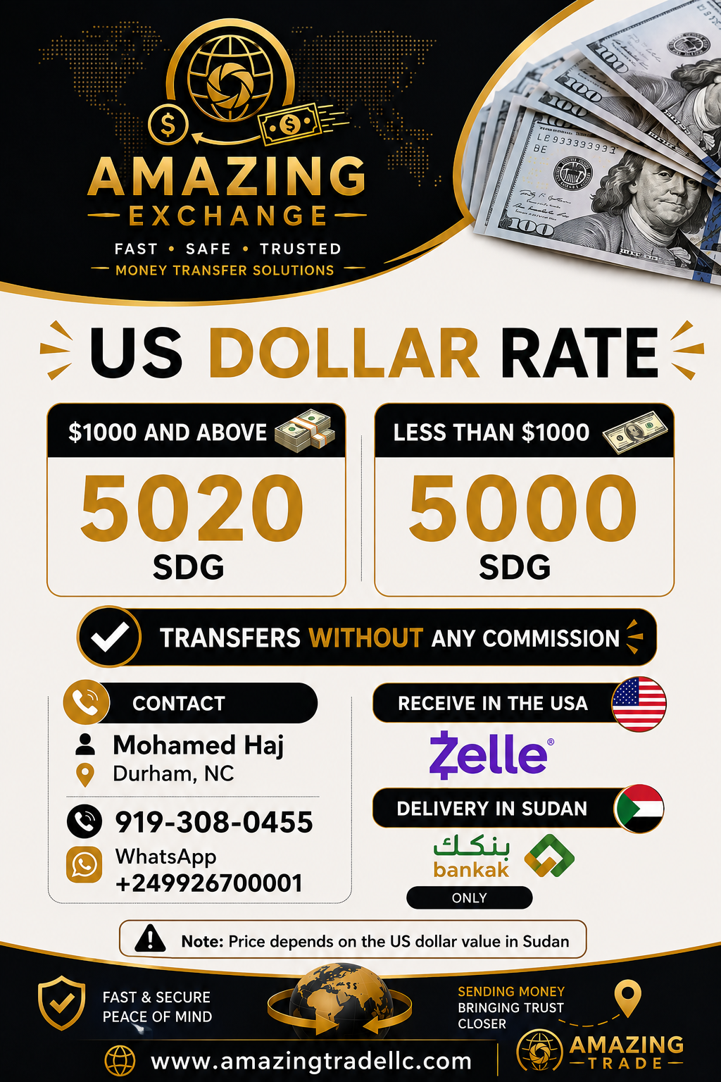 Amazing Exchange Money Transfer Service